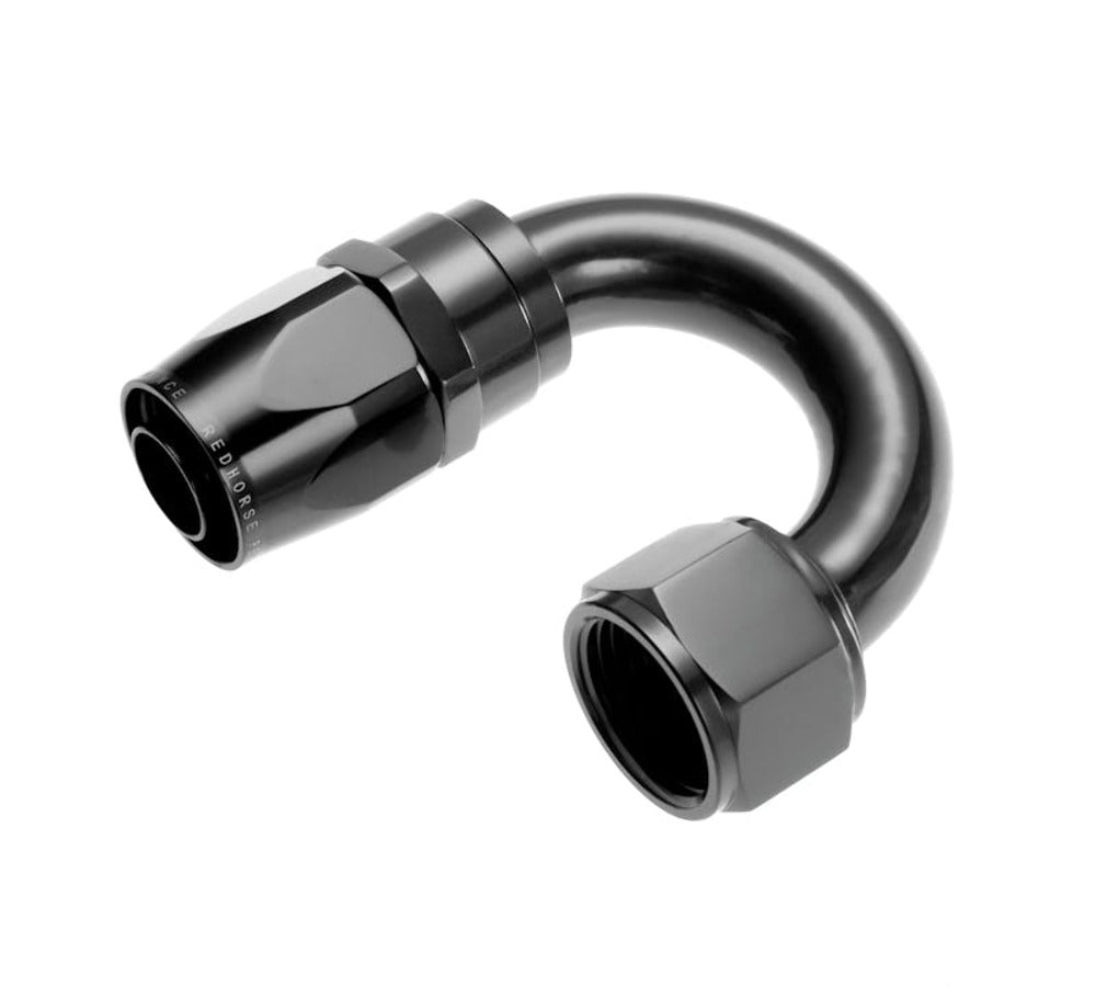 Redhorse Performance 1180-10-2 -10 180 degree Female Aluminum Hose End - black