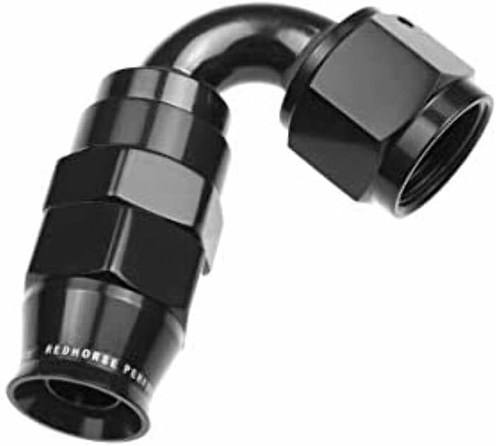Redhorse Performance 1220-06-2 -06 AN 120 Degree PTFE reusable  Hose End - Black