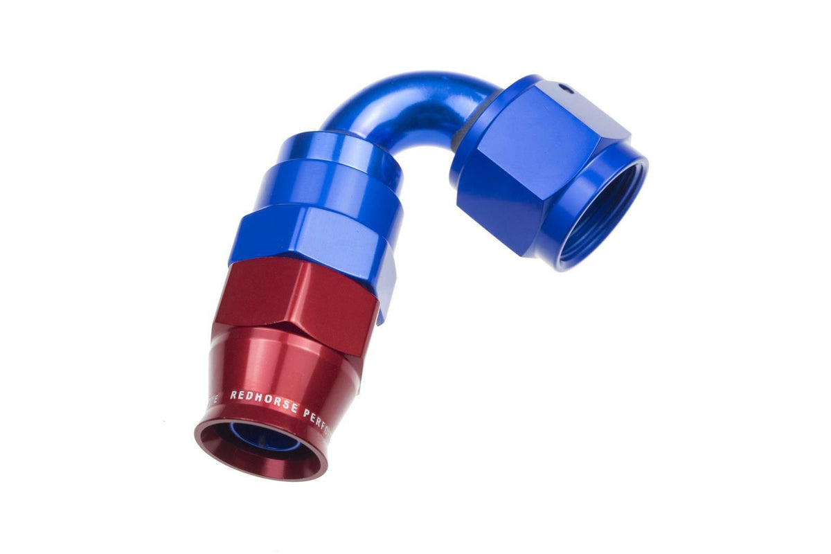 Redhorse Performance 1220-10-1 -10 AN 120 Degree PTFE reusable  Hose End - Blue