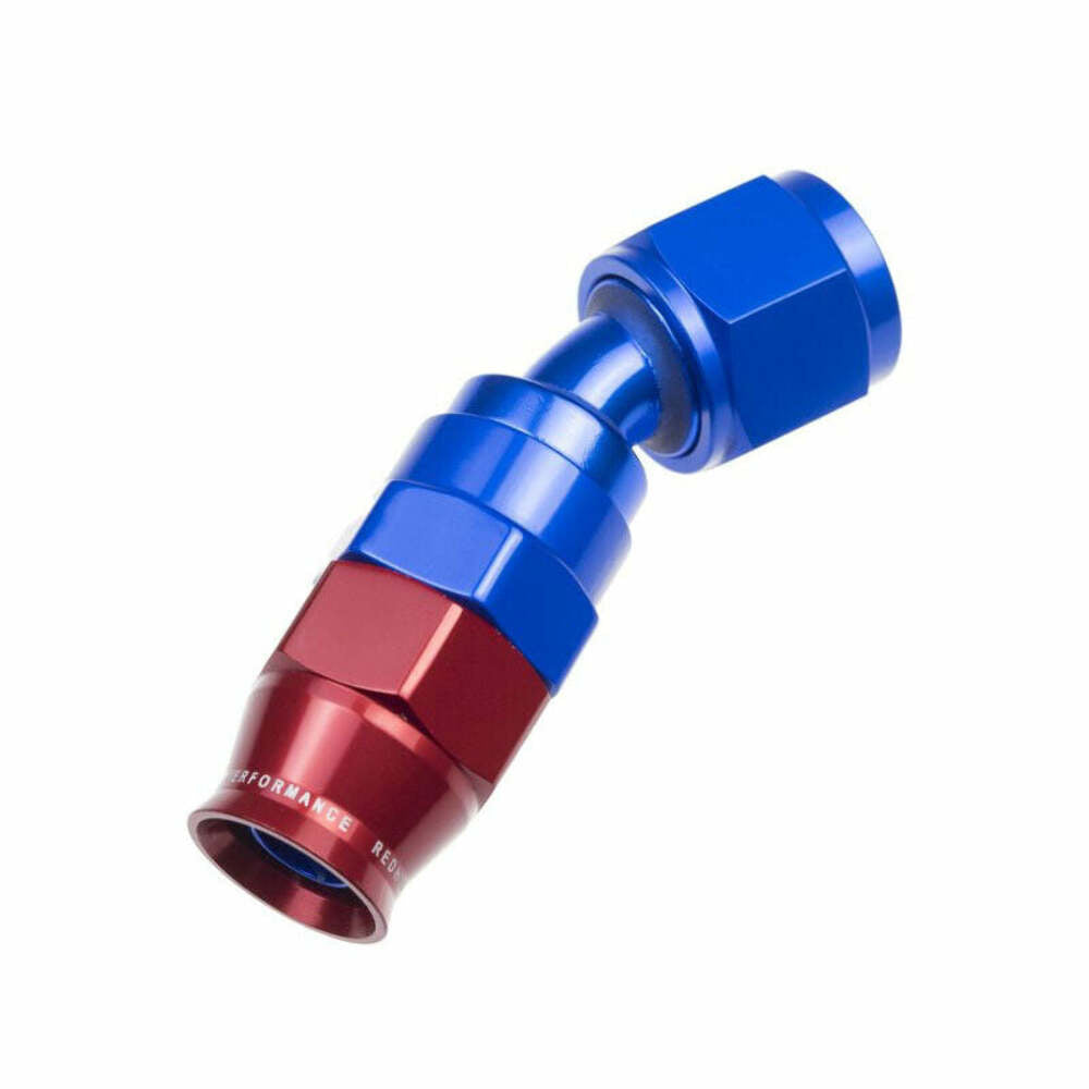 Redhorse Performance 1230-10-1 -10 AN 30 Degree PTFE reusable  Hose End - Blue