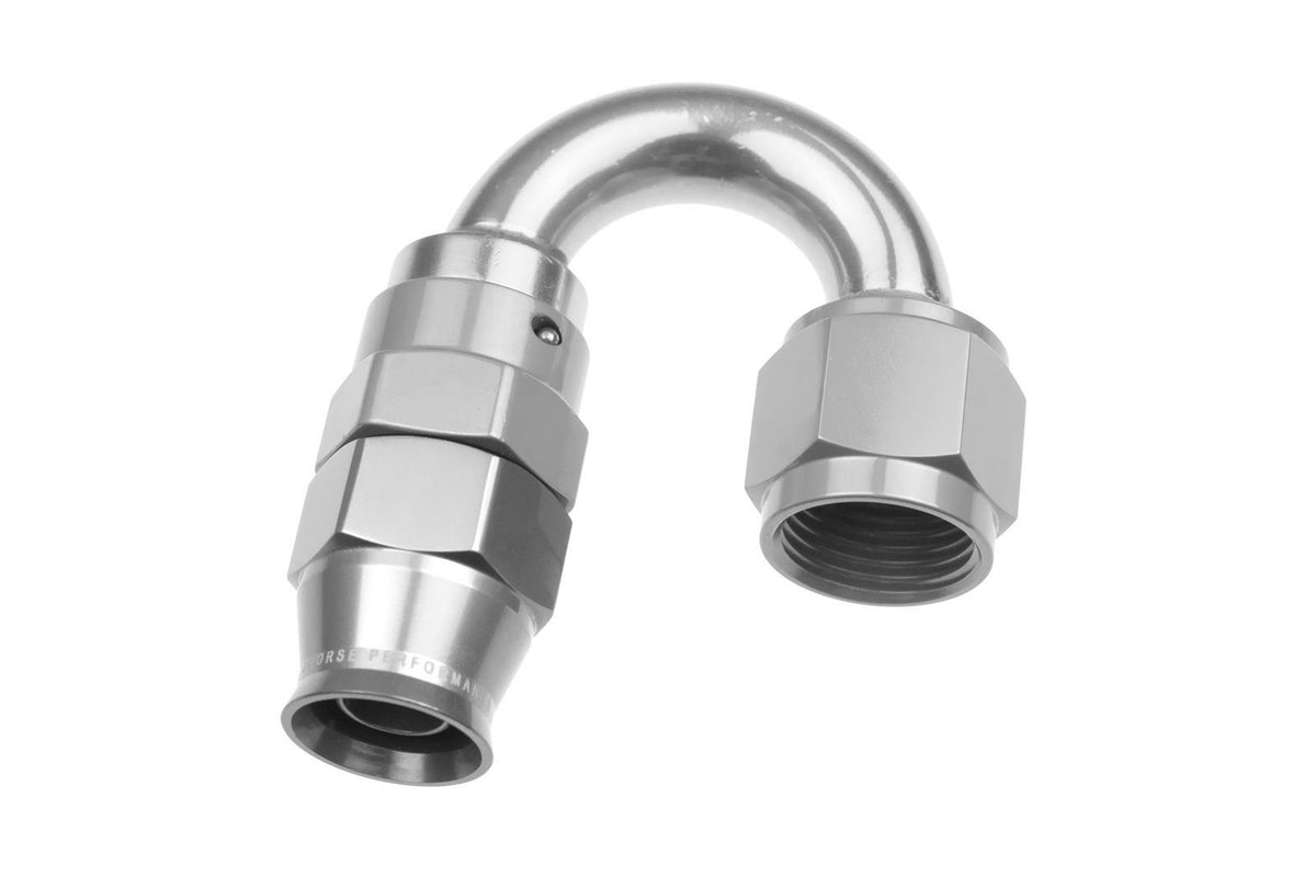 Redhorse Performance 1280-06-5 -06 AN 180 Degree PTFE reusable  Hose End - Clear