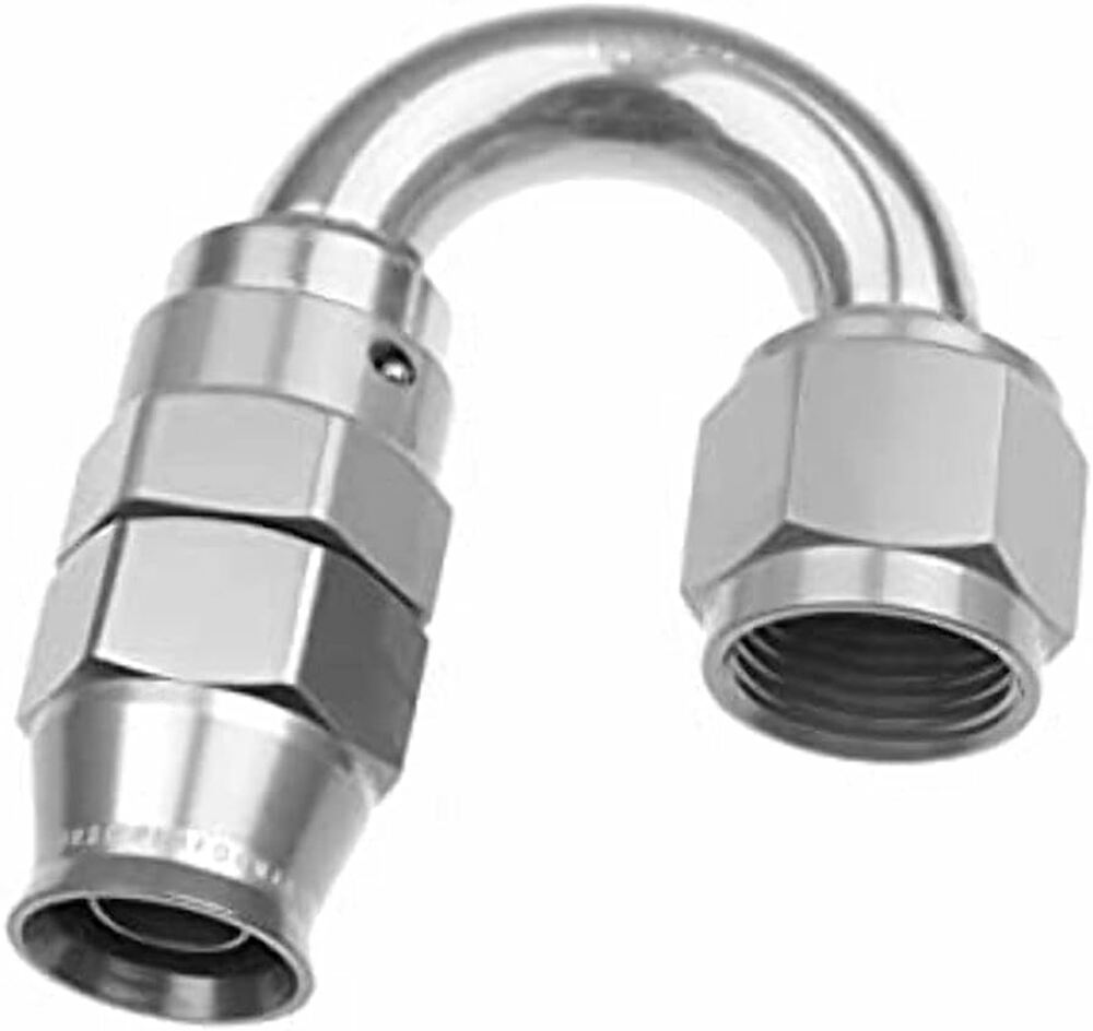 Redhorse Performance 1280-08-5 -08 AN 180 Degree PTFE reusable  Hose End - Clear