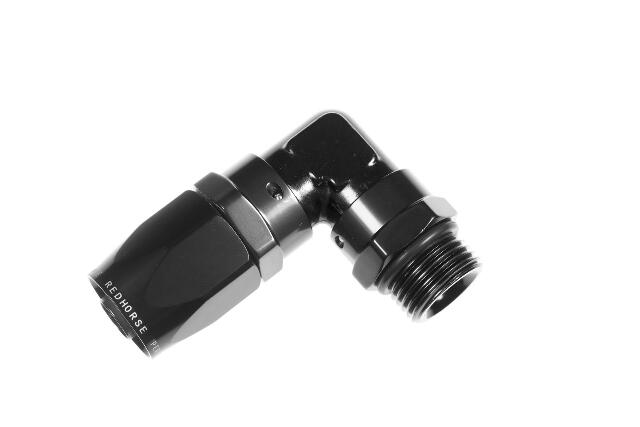 Redhorse Performance 1490-08-08-2 -08 AN hose end to -08 ORB Male, swivel, 90 deg - black