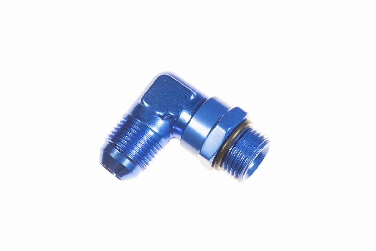 Redhorse Performance 1690-06-06-1 -06 AN Male to -06 ORB Male swivel, 90 deg - blue