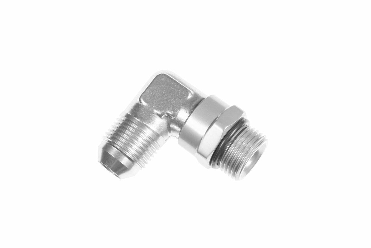 Redhorse Performance 1690-08-08-5 -08 AN Male to -08 ORB Male swivel, 90 deg - clear