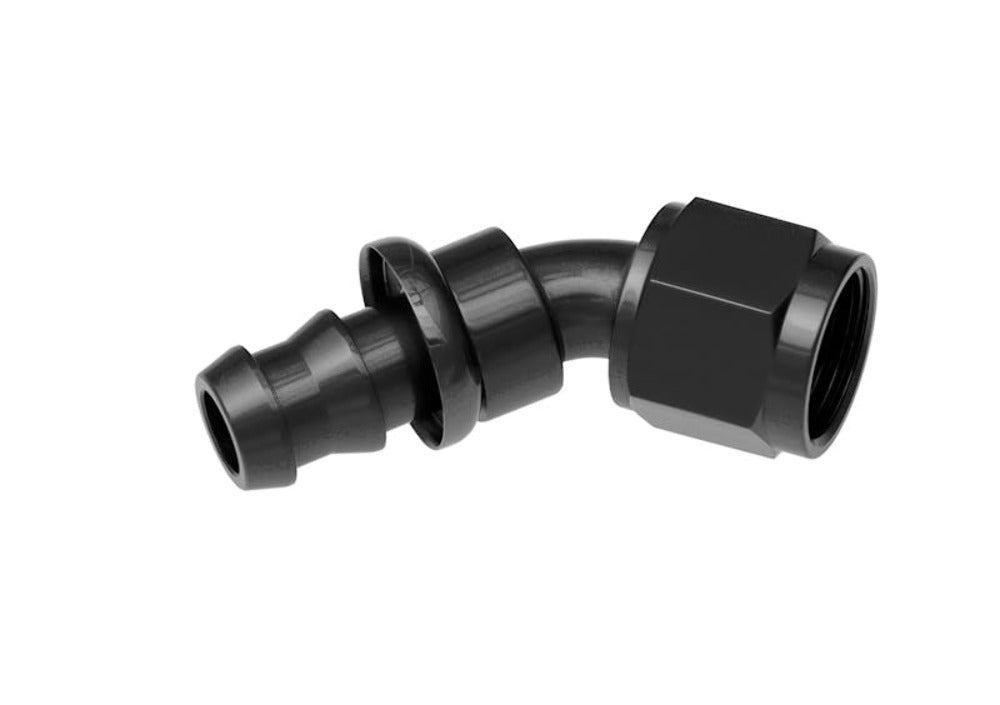 Redhorse Performance 2045-04-2 -04 45 degree AN/JIC hose end push lock - black