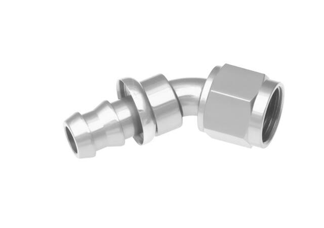Redhorse Performance 2045-16-5 -16 AN 45 degree push lock hose end - clear