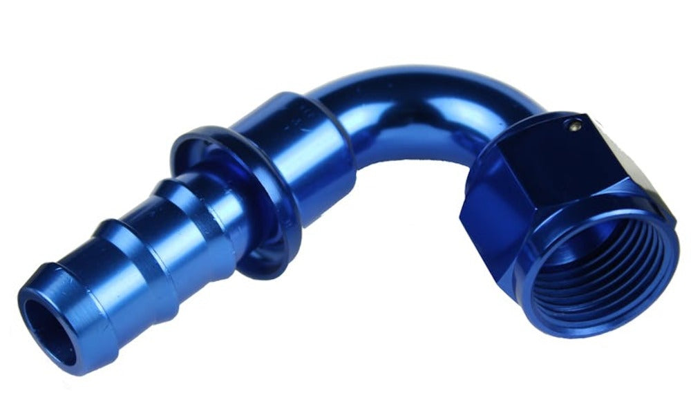 Redhorse Performance 2120-04-1 -04 120 degree AN/JIC hose end push lock - blue