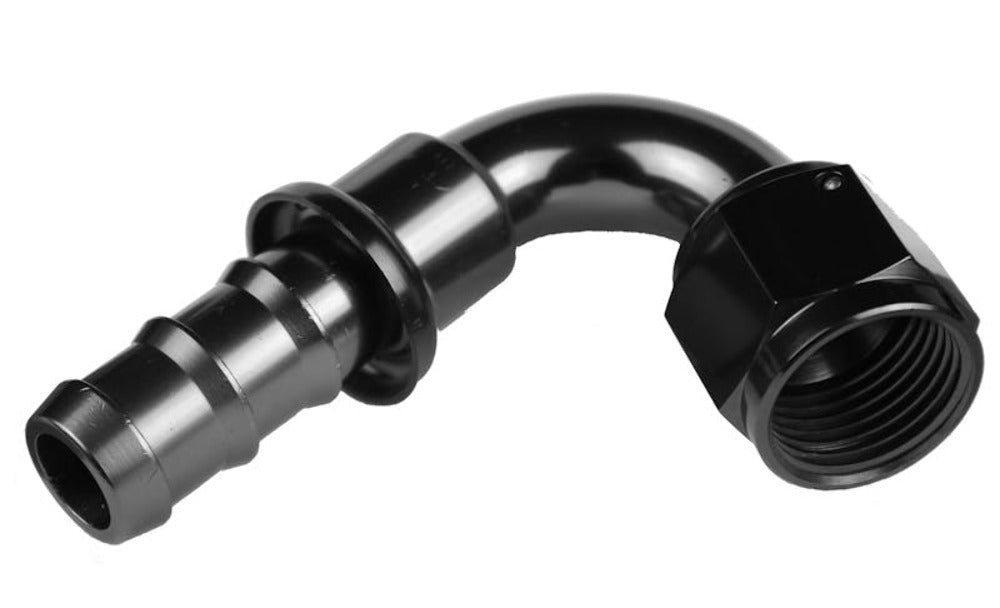 Redhorse Performance 2120-04-2 -04 120 degree AN/JIC hose end push lock - black