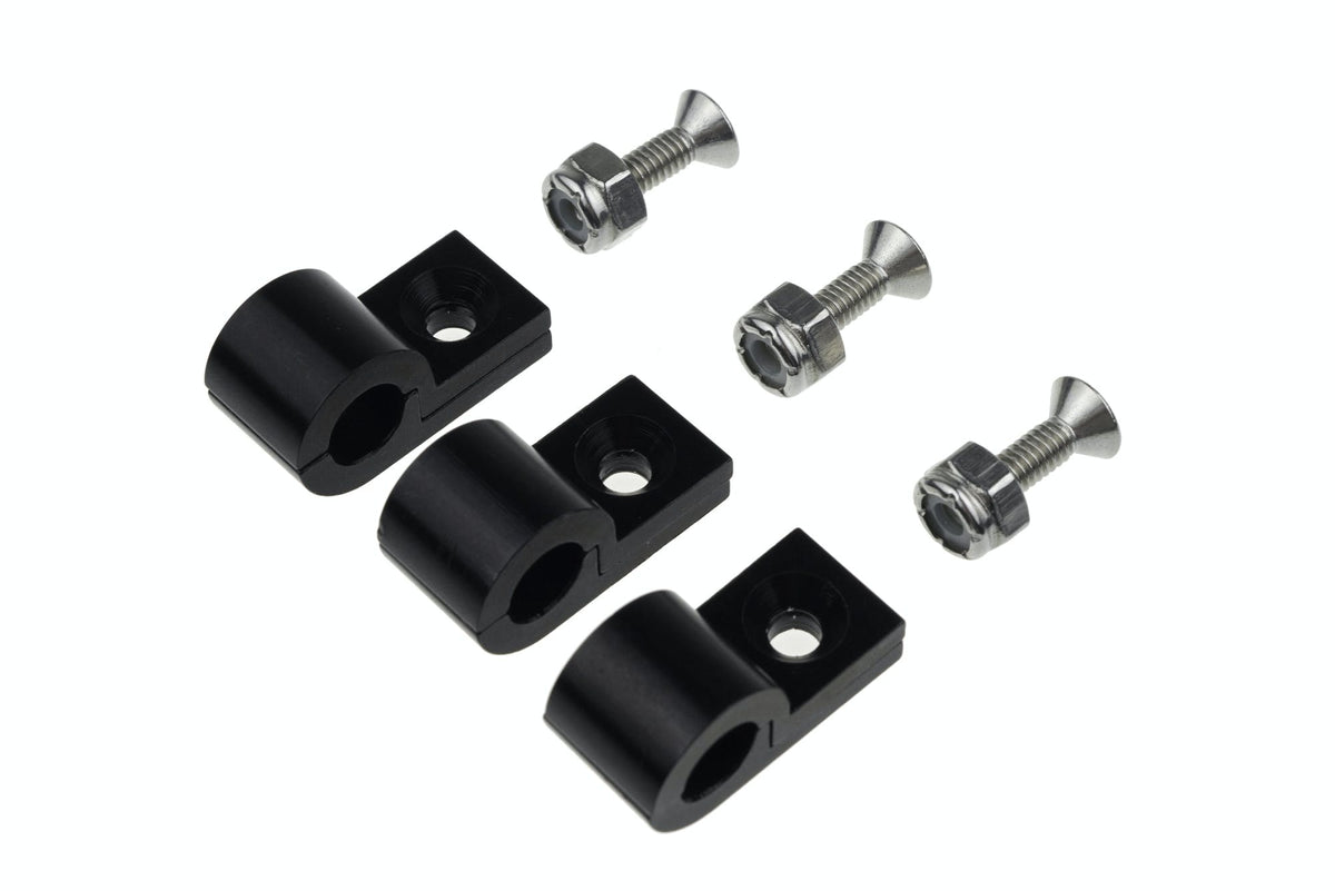 Redhorse Performance 320-516-2 5/16in Black Aluminum Line Clamps - 6pcs/pkg