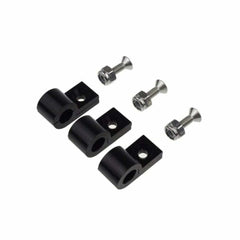 Redhorse Performance 320-916-2 9/16in Polished Aluminum Line Clamps-black - 6pcs/pkg