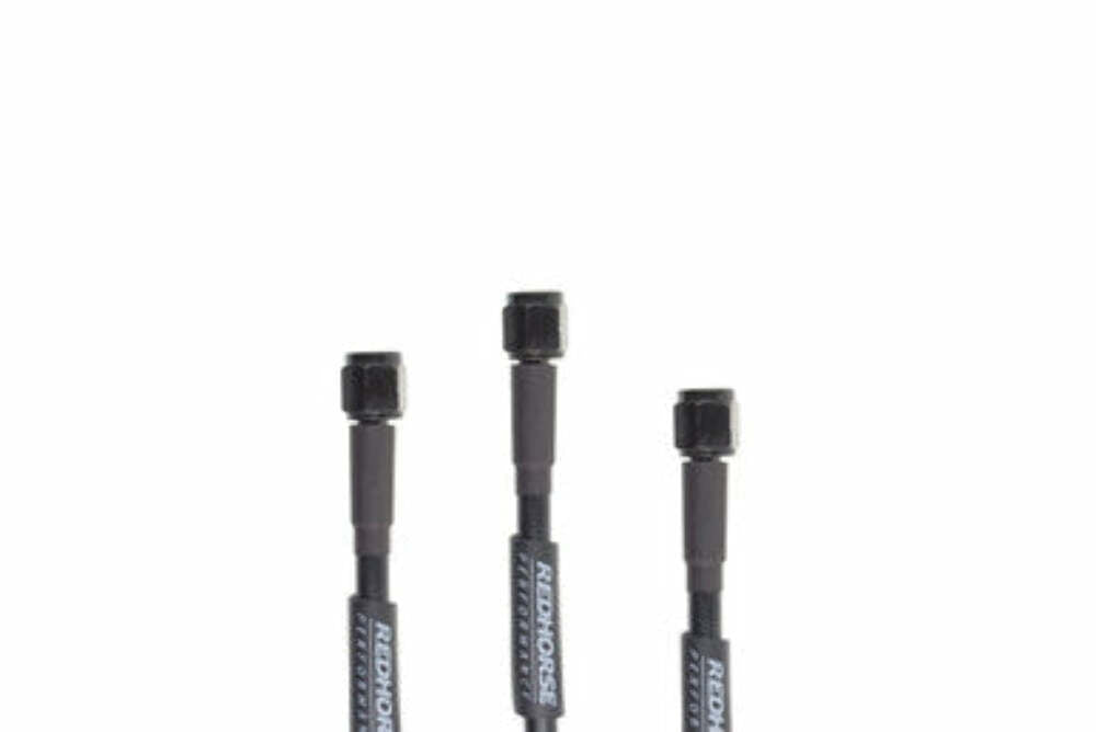 Redhorse Performance 3302-03-13 Straight -3 to straight -3 13in Pre-Assembled brake line - black