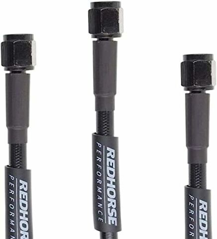 Redhorse Performance 3302-03-20 Straight -3 to straight -3 20in Pre-Assembled brake line - black