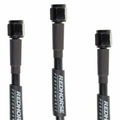 Redhorse Performance 3302-04-20 Straight -4 to straight -4 20in Pre-Assembled brake line - black