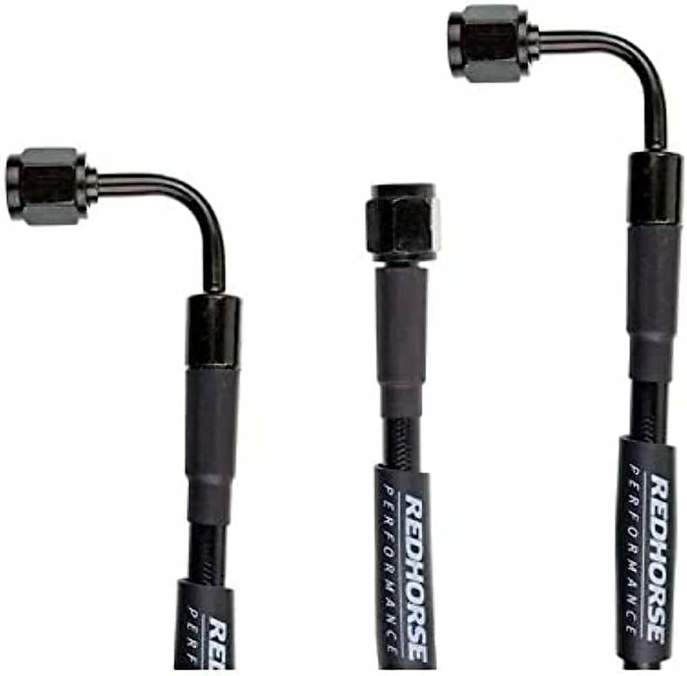 Redhorse Performance 3392-03-27 Straight -3 to 90 Degree -3 27in Pre-Assembled brake line - black