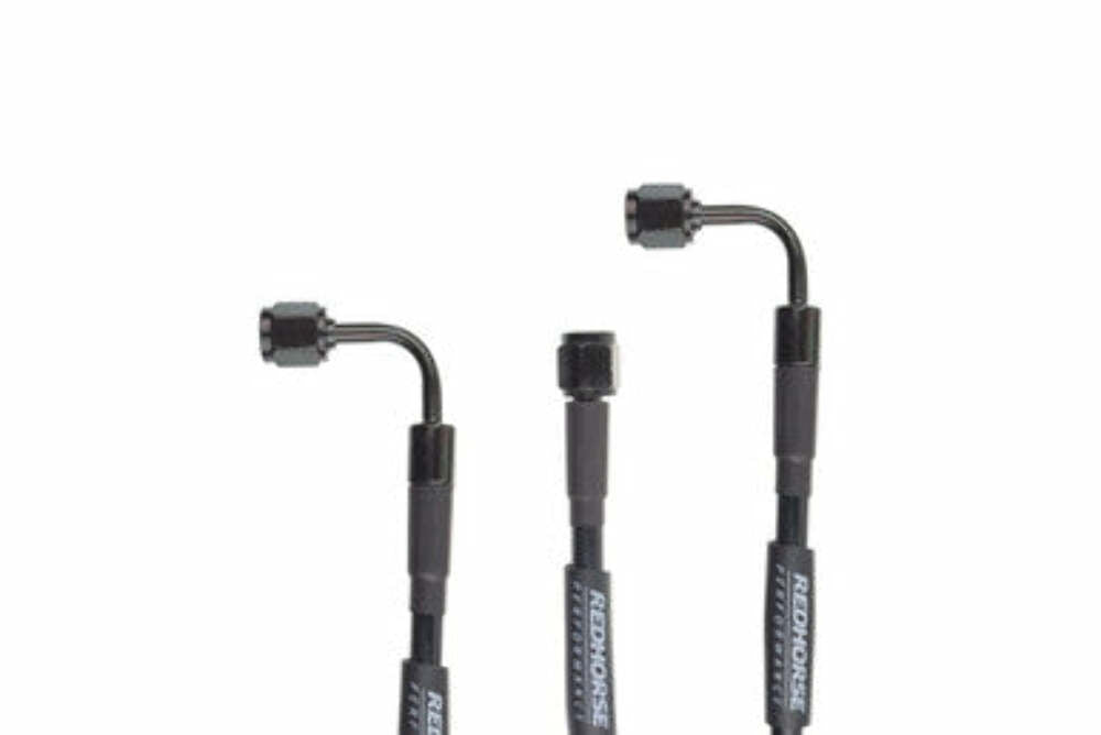 Redhorse Performance 3392-04-27 Straight -4 to 90 Degree -4 27in Pre-Assembled brake line - black