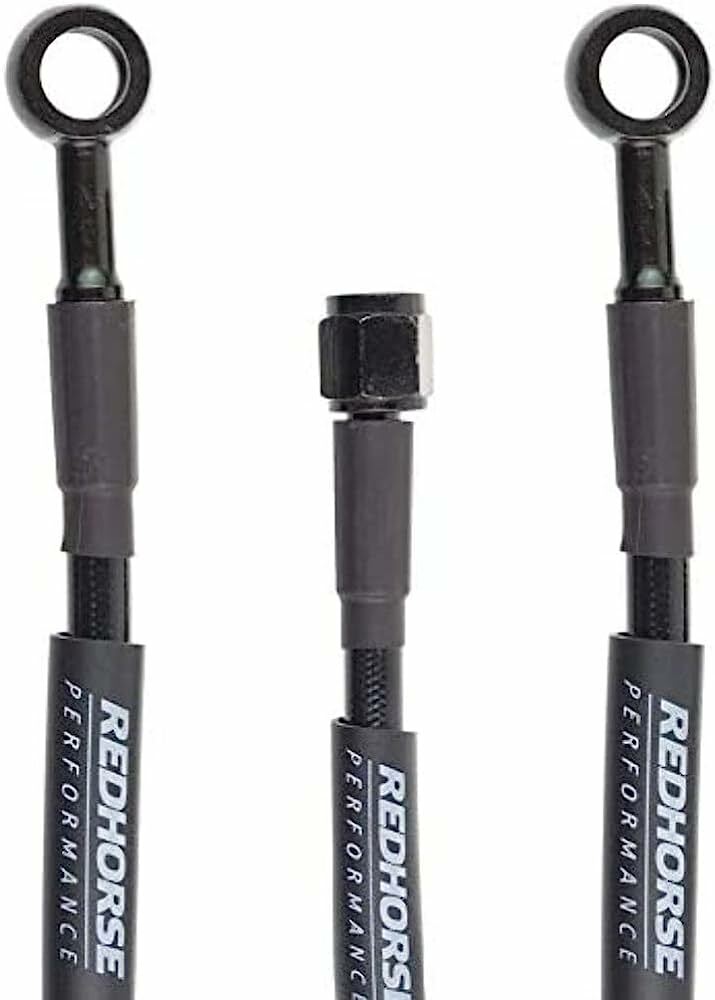 Redhorse Performance 3402-03-16 Straight -3 to straight Banjo -3 16in Pre-Assembled brake line - black