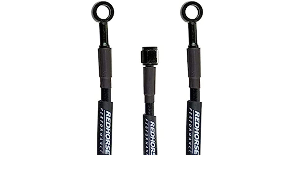 Redhorse Performance 3402-03-20 Straight -3 to straight Banjo -3 20in Pre-Assembled brake line - black