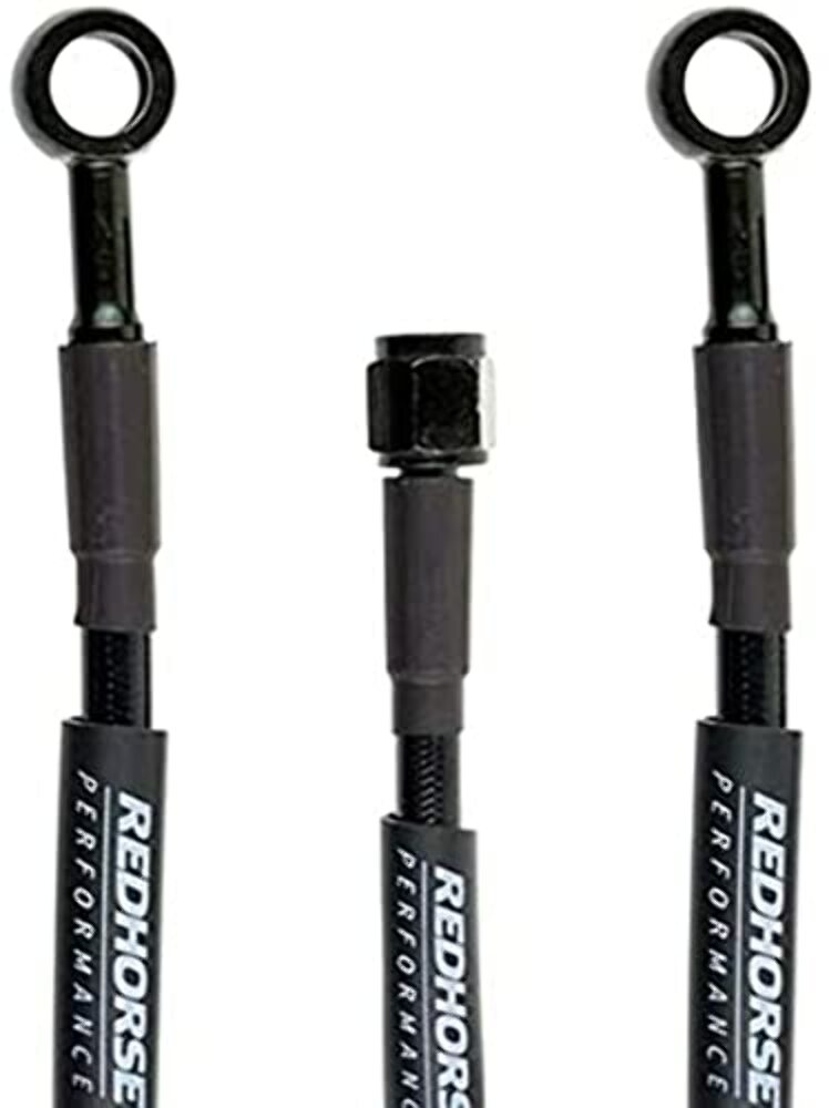 Redhorse Performance 3402-03-24 Straight -3 to straight Banjo -3 24in Pre-Assembled brake line - black