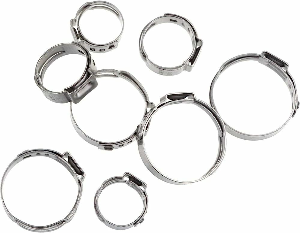 Redhorse Performance 420-10 -10 Stainless Steel Push Lock Hose Clamp 2pcs/pkg