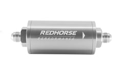 Redhorse Performance 4651-06-5-100 6in Cylindrical In-Line Race Fuel Filter w/ 100 Micron S.S. element - 06 AN