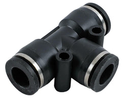 Redhorse Performance 4725-06-06-2 3/8in Vacuum Fitting Tee (3/8in to 3/8in), Push To Connect - black