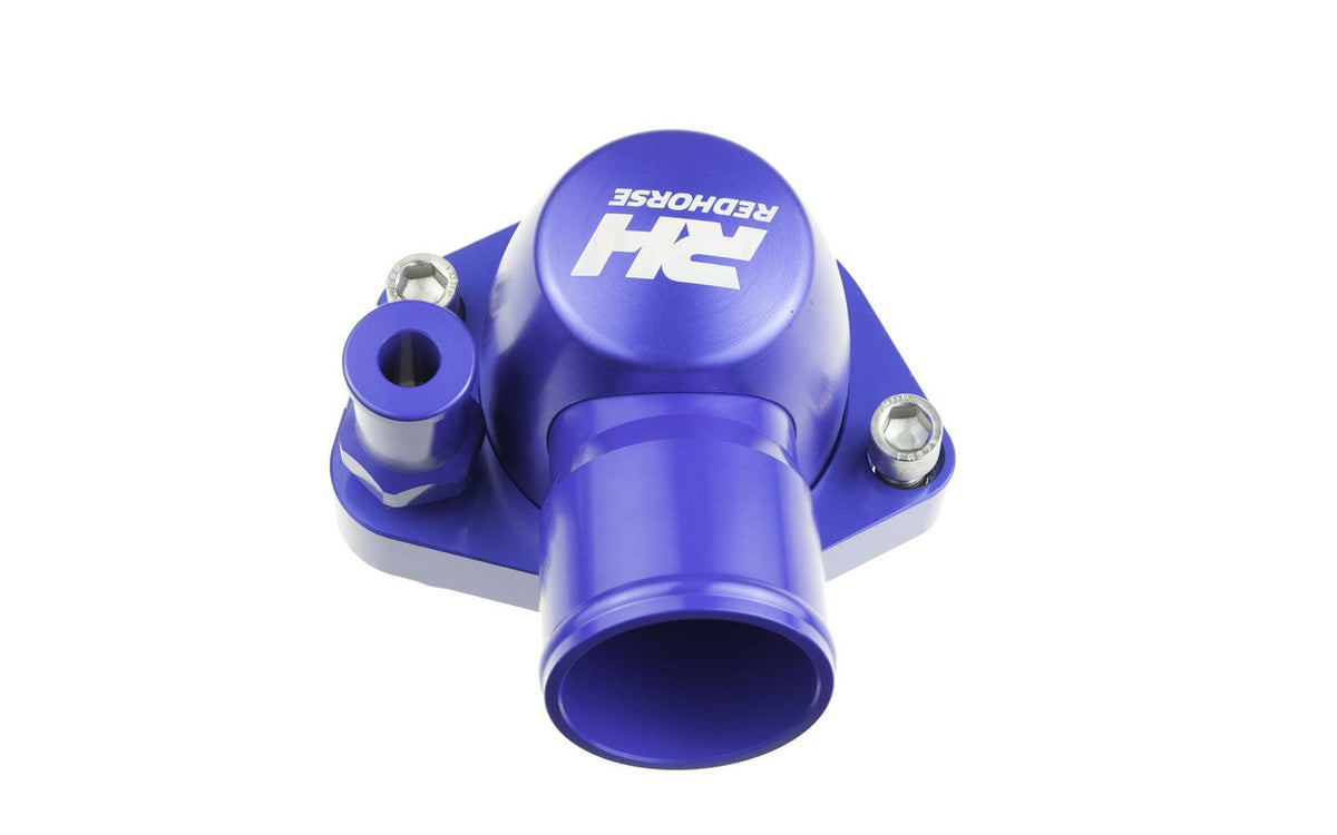 Redhorse Performance 4910-302-24-1 Aluminum Water Neck 1.50in Hose for SBF 260/289/302, 351 W ENGINE - Blue