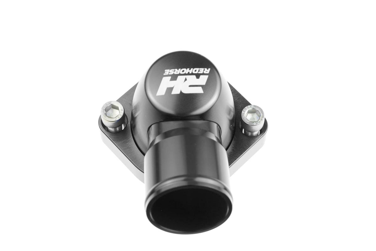 Redhorse Performance 4910-460-20-2 Aluminum Water Neck 1.25in Hose for BBF ENGINE (427,460 ci)  - Black