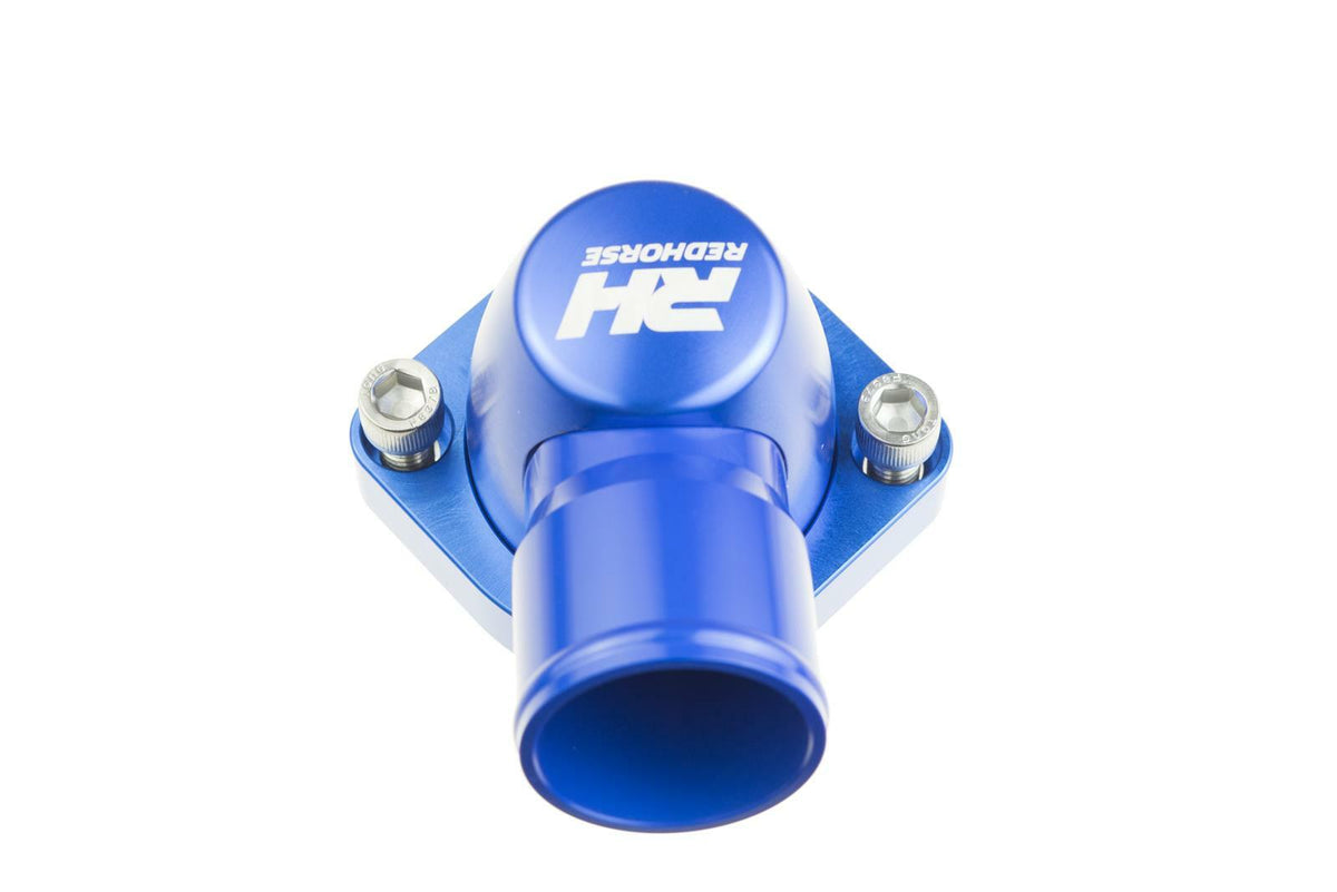 Redhorse Performance 4910-460-24-1 Aluminum Water Neck 1.50in Hose for BBF ENGINE (427,460 ci)  Blue