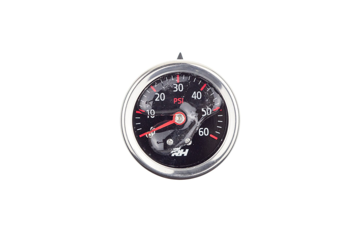 Redhorse Performance 5001-60-3 Liquid Filled Fuel  Pressure Gauge - 1/8in NPT Inlet - 60psi - Plain Black