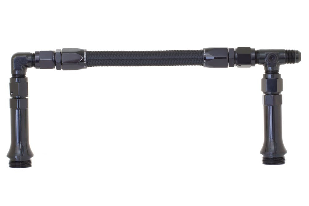 Redhorse Performance 5150-06-2 -06 X 7/8-20  Dual Inlet to fit Holley-4150  (center to center 9.3in) - Black