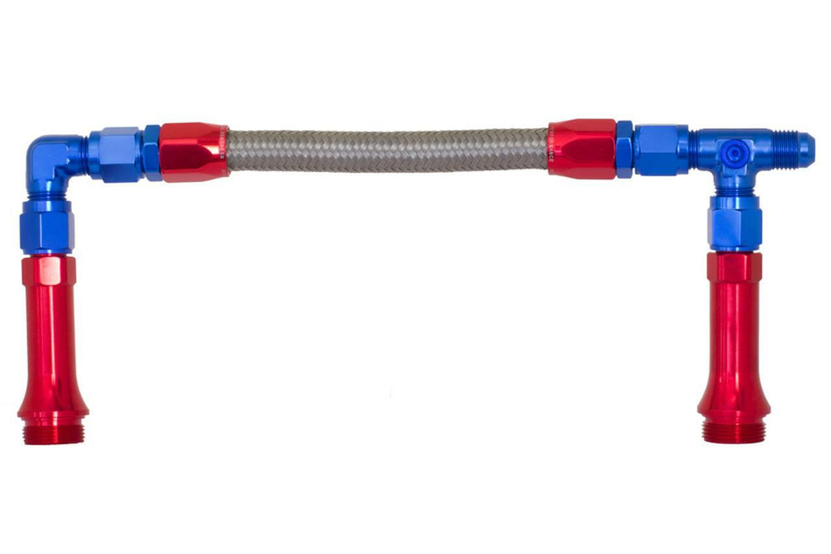 Redhorse Performance 5155-06-1 -06 AN Dual Feed Carb Line to fit FST Carb (9.5in - 9.75in C/L, 4150 style)
