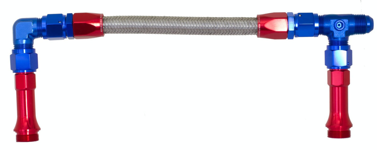 Redhorse Performance 5500-08-1 -08X 7/8-20  Dual Inlet to fit Holley-4500  (center to center 11.35in?) - Red/Blue