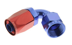 Redhorse Performance 6120-16-1 -16 120 degree Female Aluminum Hose End - red and blue
