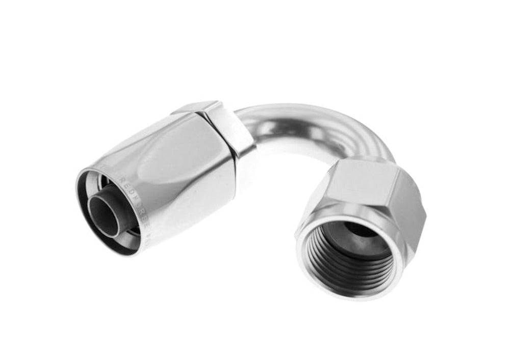 Redhorse Performance 6150-16-5 -16 150 deg Female Aluminum Hose End - non-swivel - clear