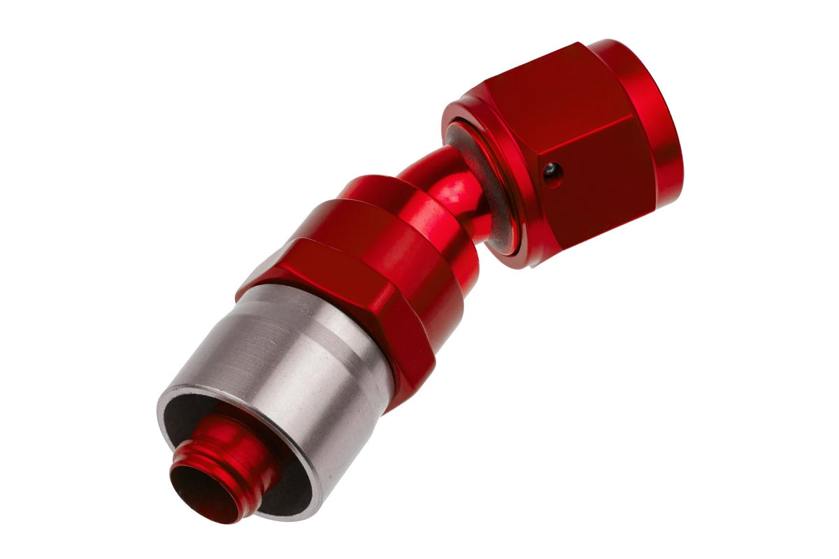 Redhorse Performance 7030-16-3 -16 AN 30 Degree Crimp Style Hose End - Red