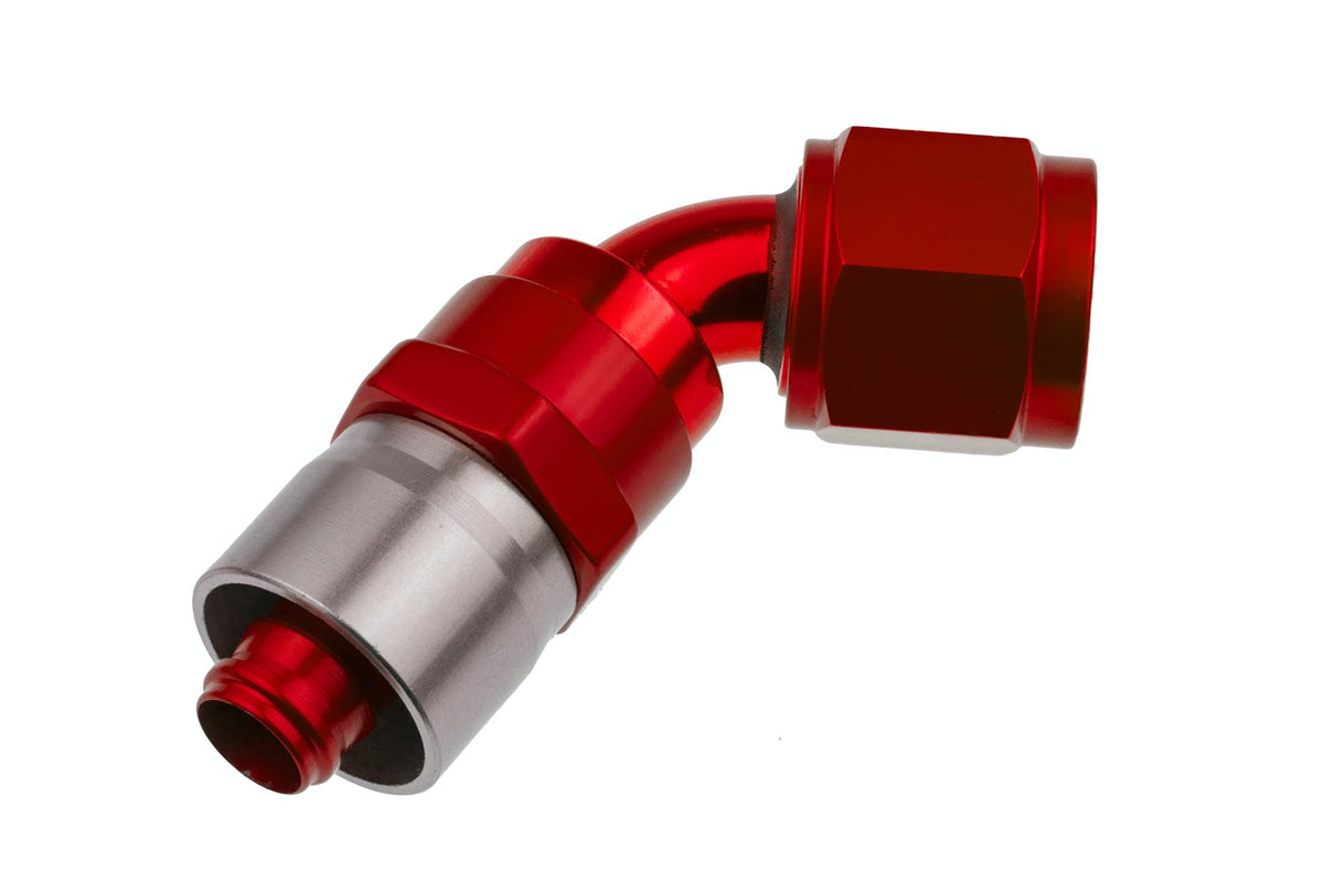 Redhorse Performance 7060-06-3 -06 AN 60 Degree Crimp Style Hose End - Red