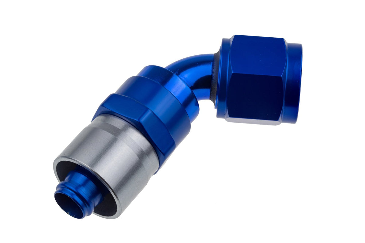 Redhorse Performance 7060-16-1 -16 AN 60 Degree Crimp Style Hose End - Blue