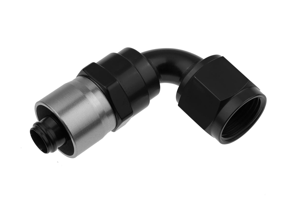 Redhorse Performance 7090-16-2 -16 AN 90 Degree Crimp Style Hose End - Black