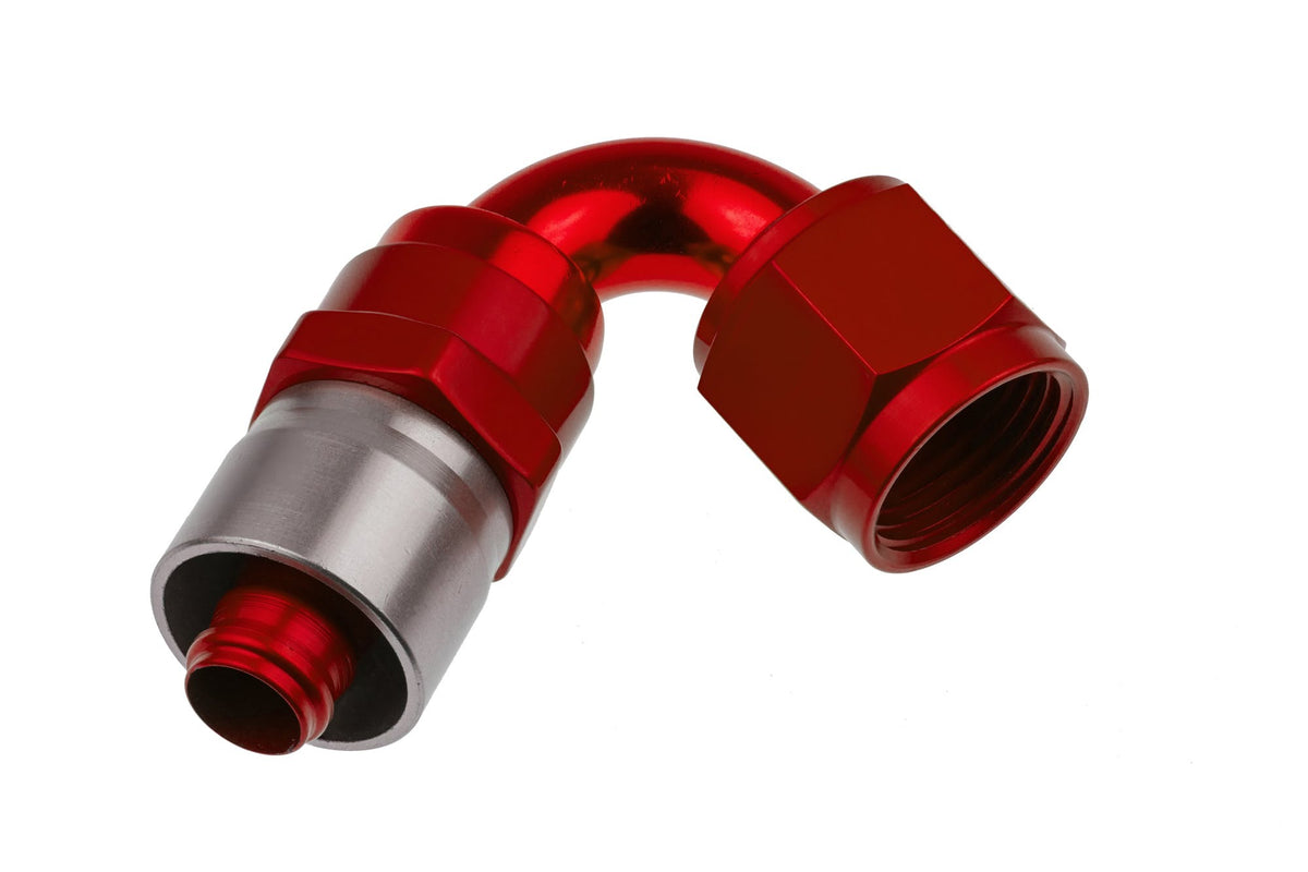 Redhorse Performance 7120-12-3 -12 AN 120 Degree Crimp Style Hose End - Red