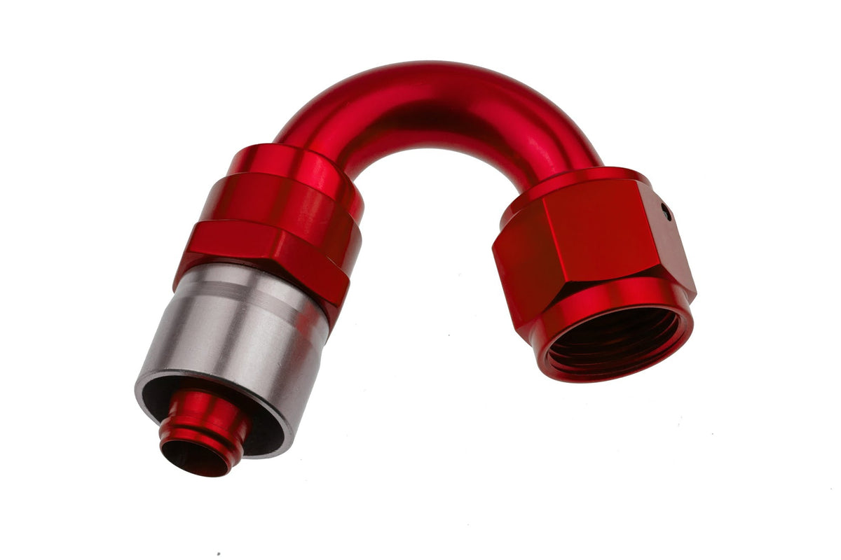 Redhorse Performance 7150-12-3 -12 AN 150 Degree Crimp Style Hose End - Red
