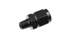 Redhorse Performance 716-06-02-2 -06 AN Female swivel to 1/8NPT make adapter, straight - Black