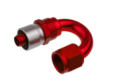 Redhorse Performance 7180-06-3 -06 AN 180 Degree Crimp Style Hose End - Red