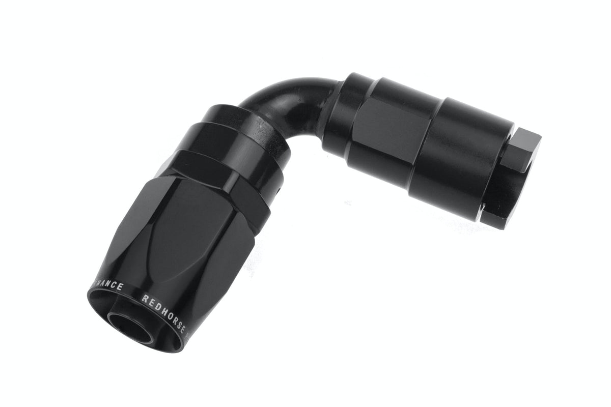 Redhorse Performance 8090-06-06-2 -06 to 3/8in SAE quick disconnect Female 90deg - black
