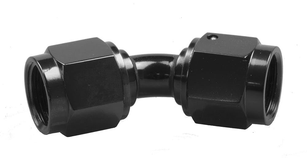 Redhorse Performance 8145-04-2 -04 Female to Female AN/JIC flare swivel coupling -45 deg - black