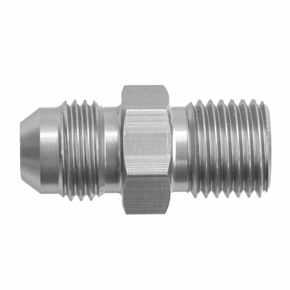 Redhorse Performance 8161-10-12-5 -10 Male AN/JIC flare to M12x1.5 inverted adapter - clear