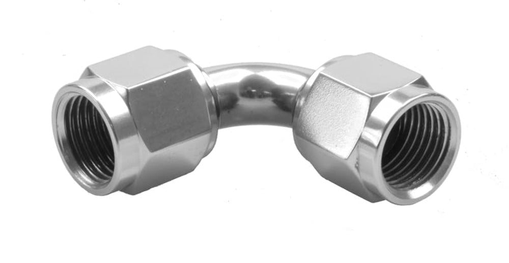 Redhorse Performance 8190-06-5 -06 Female to Female AN/JIC flare swivel coupling -90 deg - clear