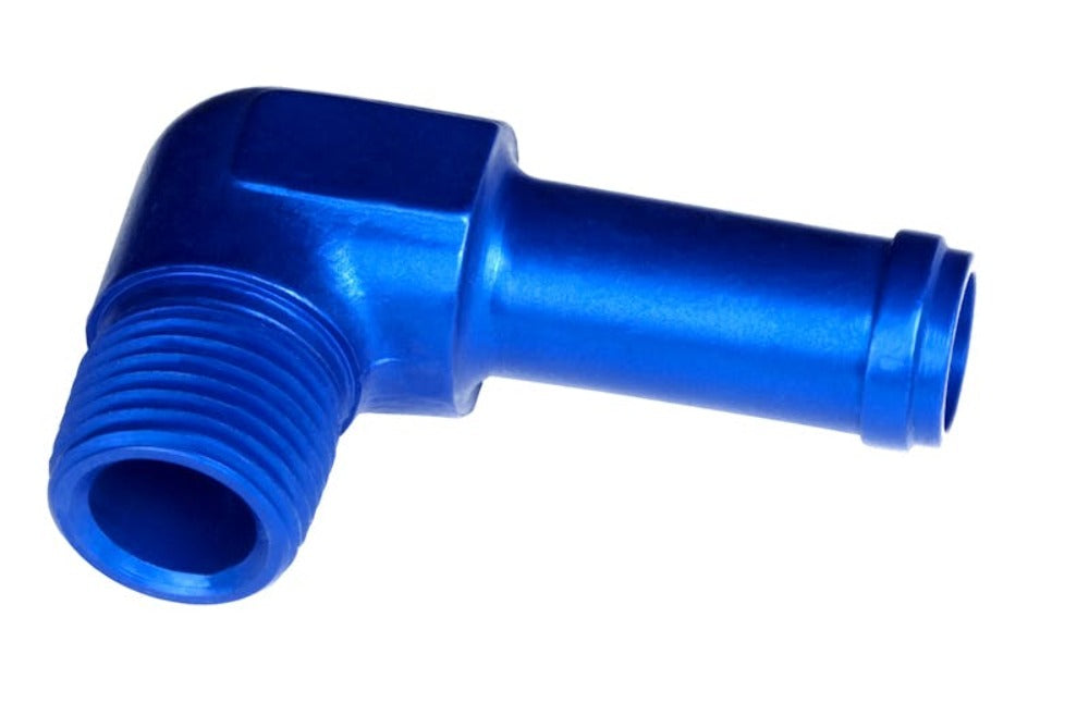 Redhorse Performance 842-12-12-1 -12 (3/4in) OD hose nipple to -12 (3/4in) NPT Male - 90 degree- blue