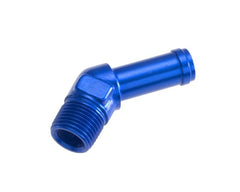 Redhorse Performance 844-06-04-1 -06 (3/8in) OD hose nipple to -04 (1/4in) NPT Male - 45 degree- blue