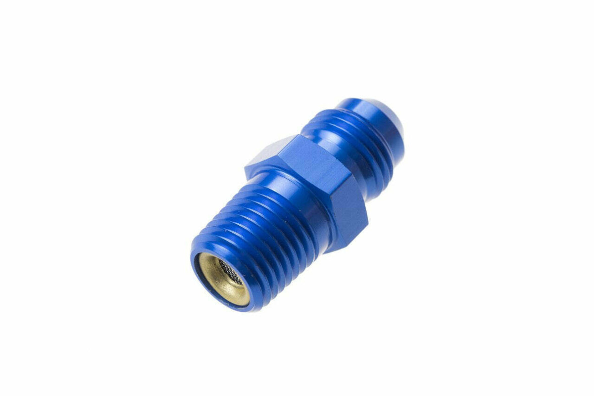 Redhorse Performance 916-06-02-1 -06 AN to 1/8 NPT with nitrous screen, straight- blue